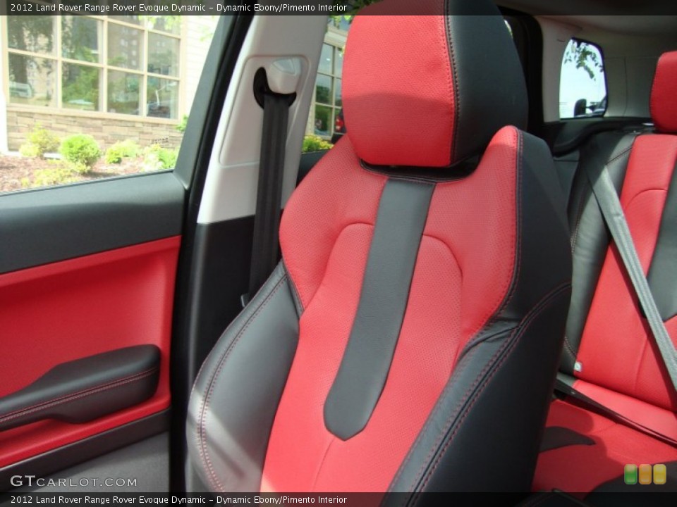 Dynamic Ebony/Pimento Interior Front Seat for the 2012 Land Rover Range Rover Evoque Dynamic #66562449