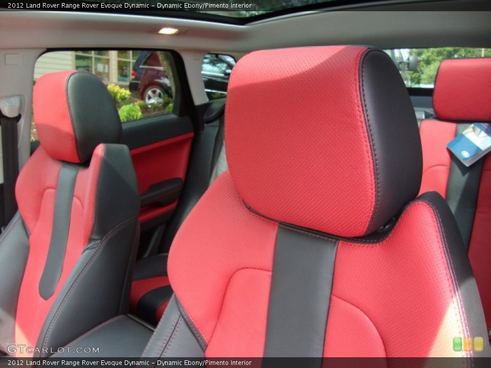 Dynamic Ebony/Pimento Interior Front Seat for the 2012 Land Rover Range Rover Evoque Dynamic #66562458