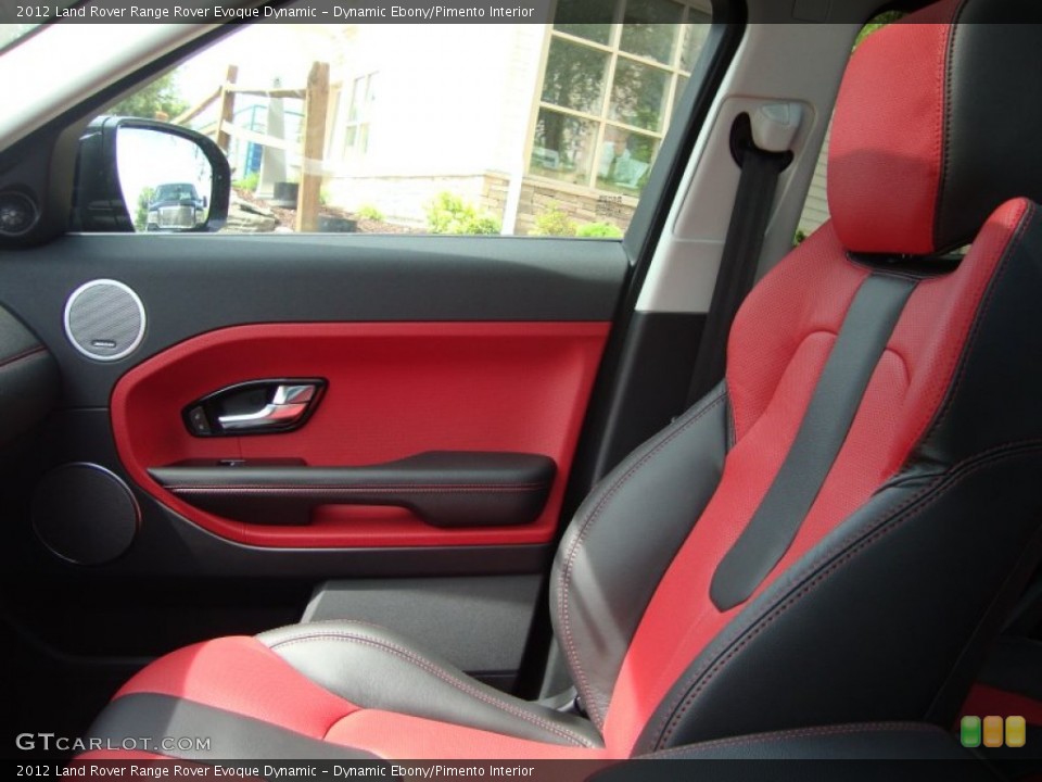 Dynamic Ebony/Pimento Interior Front Seat for the 2012 Land Rover Range Rover Evoque Dynamic #66562467
