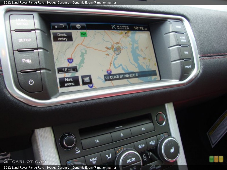 Dynamic Ebony/Pimento Interior Navigation for the 2012 Land Rover Range Rover Evoque Dynamic #66562500