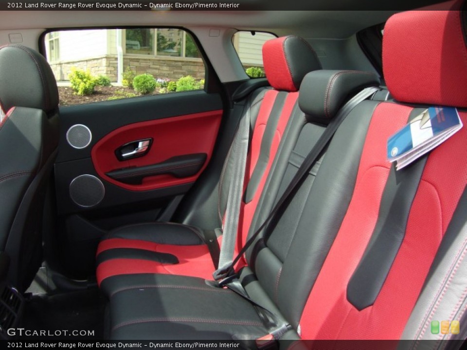 Dynamic Ebony/Pimento Interior Rear Seat for the 2012 Land Rover Range Rover Evoque Dynamic #66562536