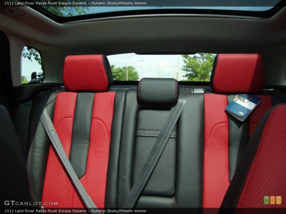 Dynamic Ebony/Pimento Interior Rear Seat for the 2012 Land Rover Range Rover Evoque Dynamic #66562545