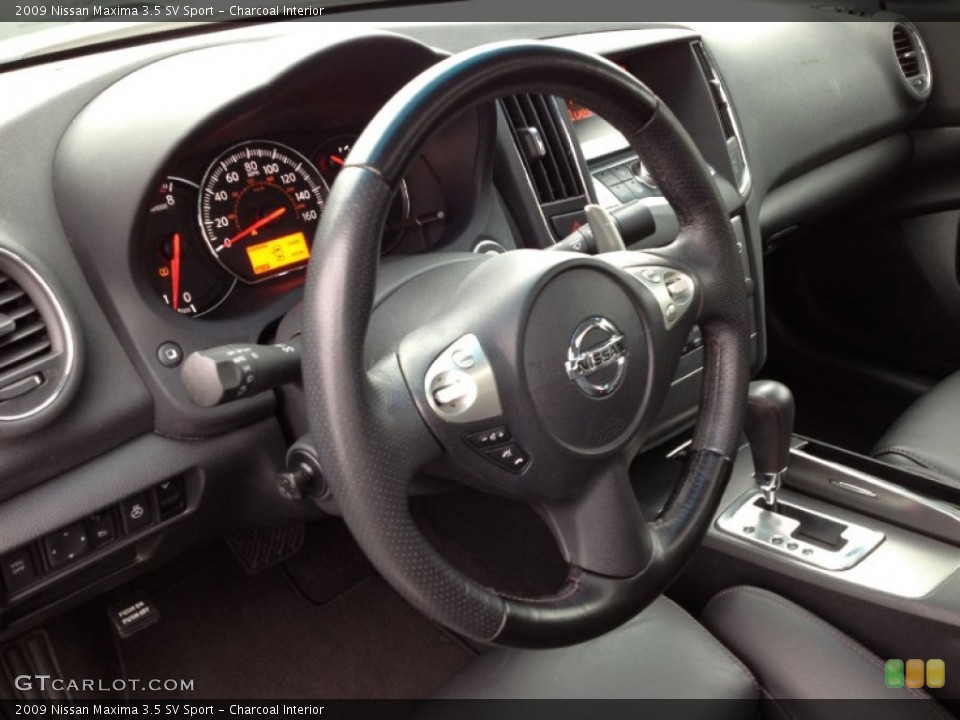 Charcoal Interior Steering Wheel for the 2009 Nissan Maxima 3.5 SV Sport #66563154