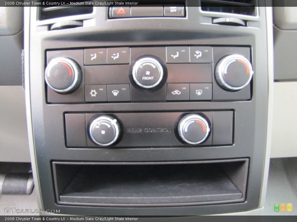 Medium Slate Gray/Light Shale Interior Controls for the 2008 Chrysler Town & Country LX #66563170