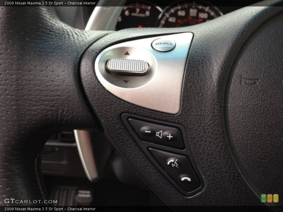 Charcoal Interior Controls for the 2009 Nissan Maxima 3.5 SV Sport #66563171