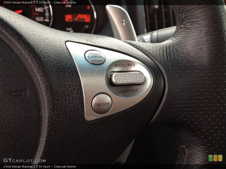 Charcoal Interior Controls for the 2009 Nissan Maxima 3.5 SV Sport #66563175