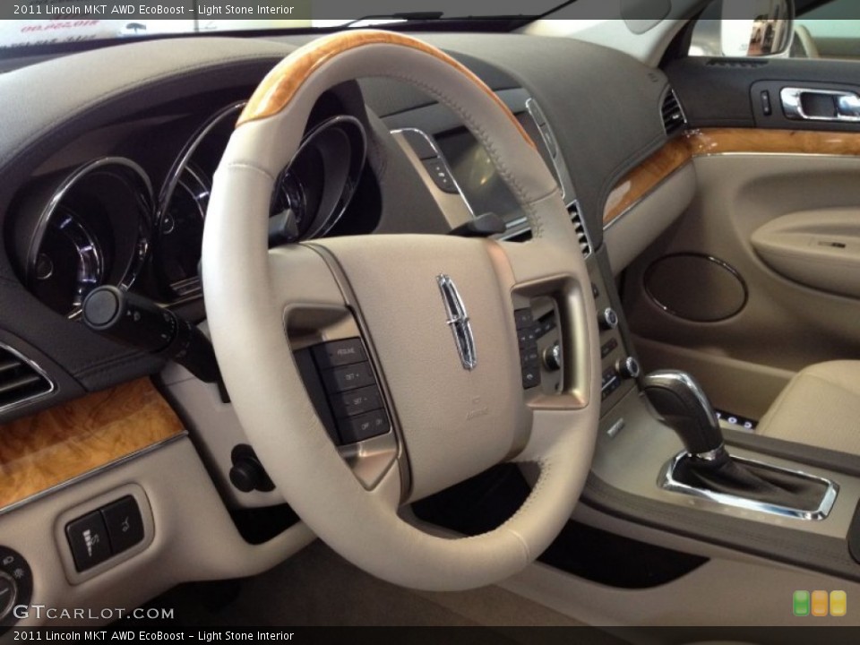 Light Stone Interior Steering Wheel for the 2011 Lincoln MKT AWD EcoBoost #66564088
