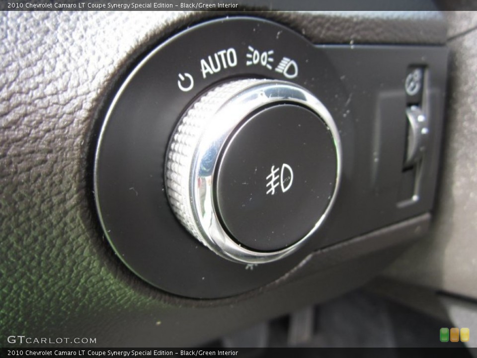 Black/Green Interior Controls for the 2010 Chevrolet Camaro LT Coupe Synergy Special Edition #66566784