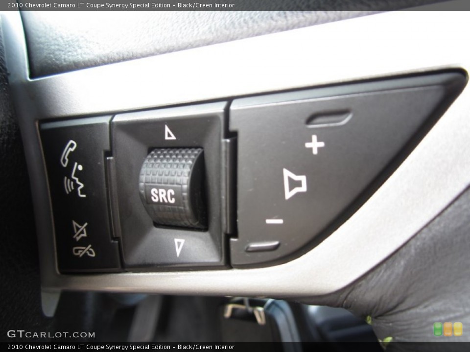 Black/Green Interior Controls for the 2010 Chevrolet Camaro LT Coupe Synergy Special Edition #66566809