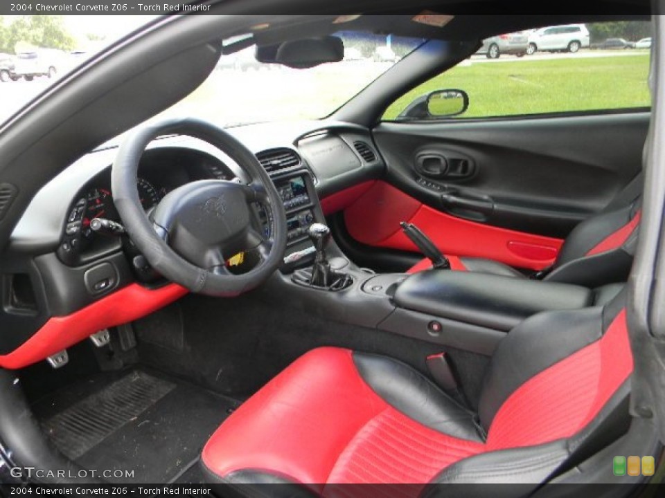 Torch Red 2004 Chevrolet Corvette Interiors