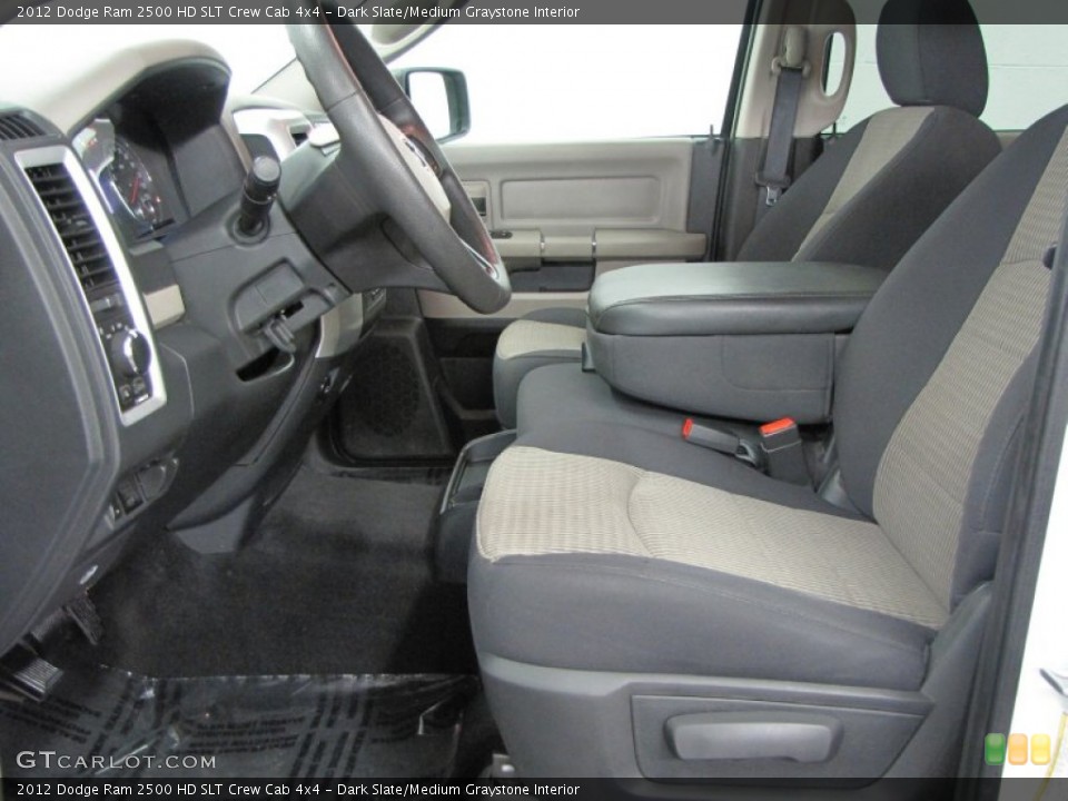 Dark Slate/Medium Graystone Interior Front Seat for the 2012 Dodge Ram 2500 HD SLT Crew Cab 4x4 #66568446