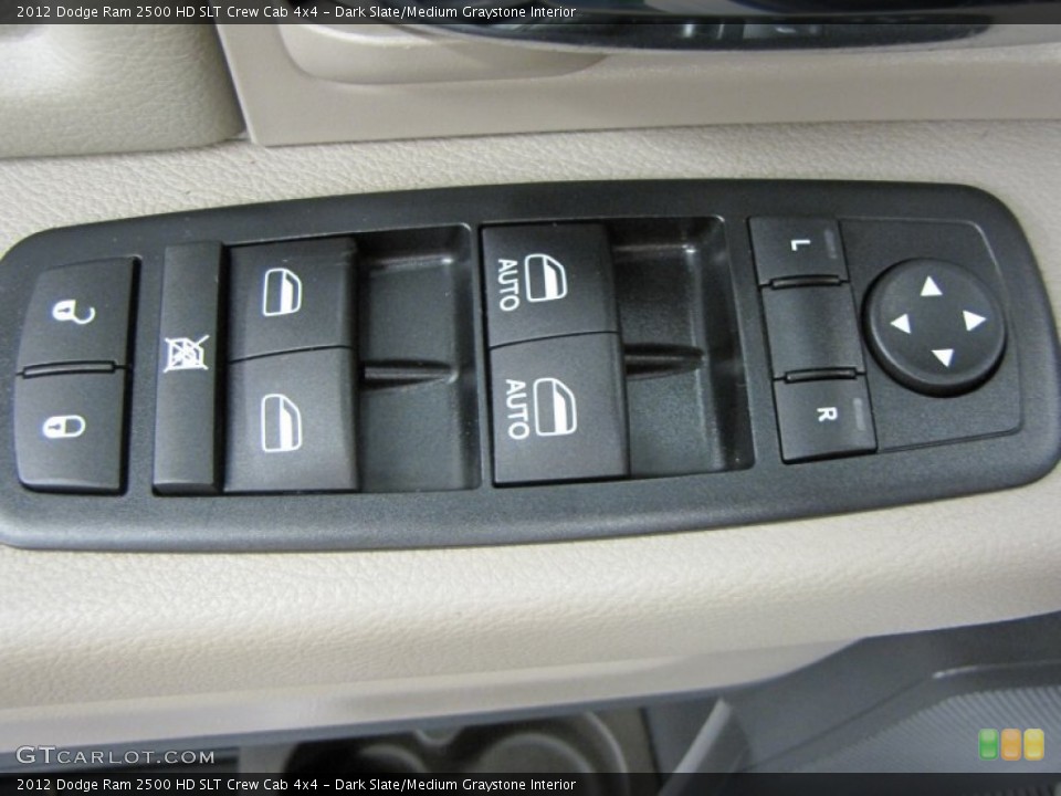 Dark Slate/Medium Graystone Interior Controls for the 2012 Dodge Ram 2500 HD SLT Crew Cab 4x4 #66568470