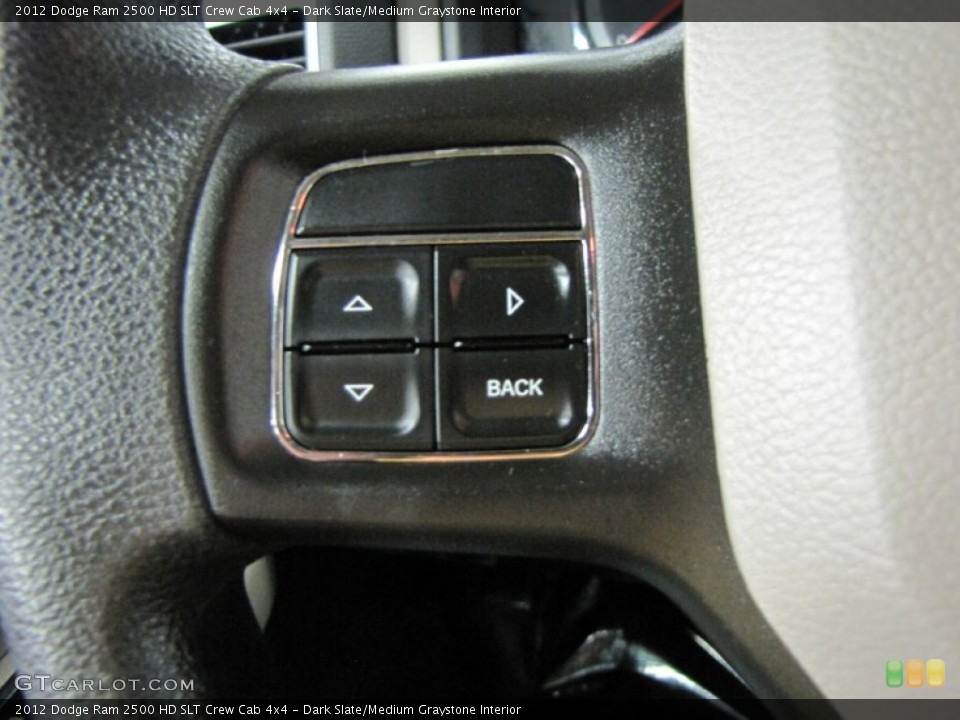 Dark Slate/Medium Graystone Interior Controls for the 2012 Dodge Ram 2500 HD SLT Crew Cab 4x4 #66568515