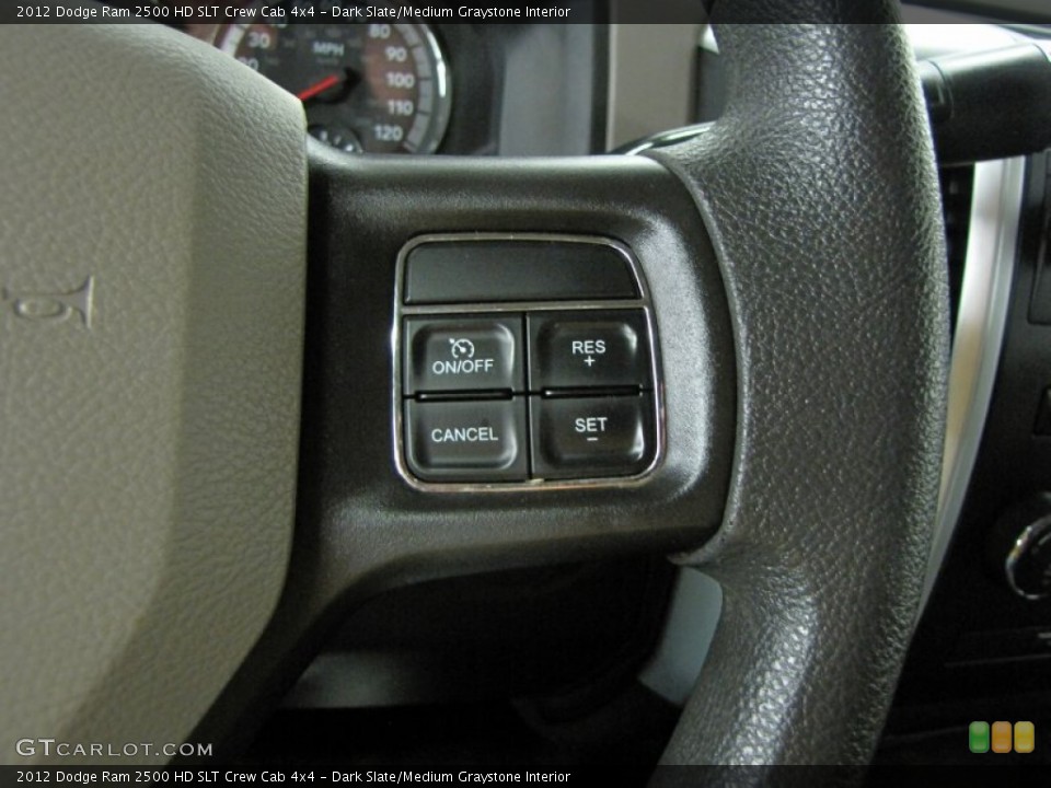 Dark Slate/Medium Graystone Interior Controls for the 2012 Dodge Ram 2500 HD SLT Crew Cab 4x4 #66568521