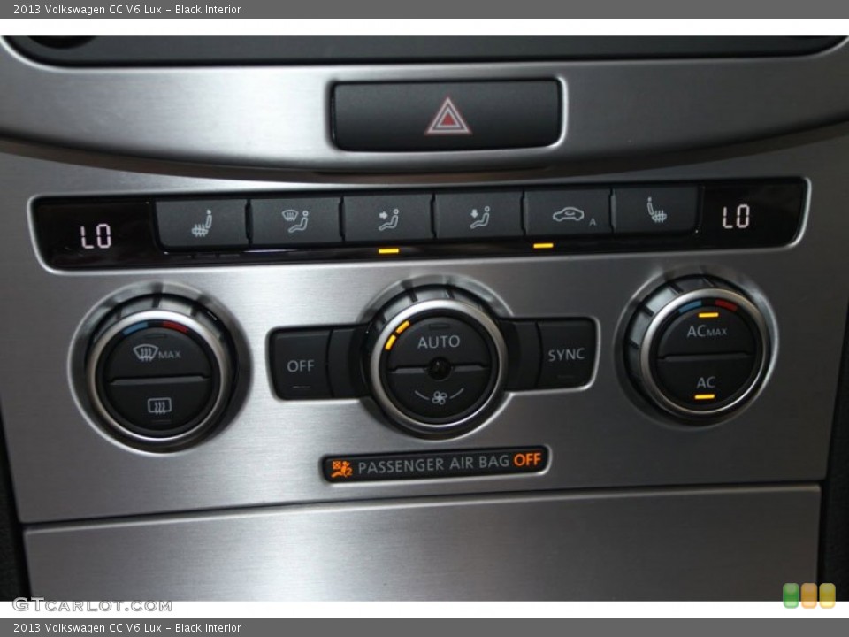 Black Interior Controls for the 2013 Volkswagen CC V6 Lux #66568968