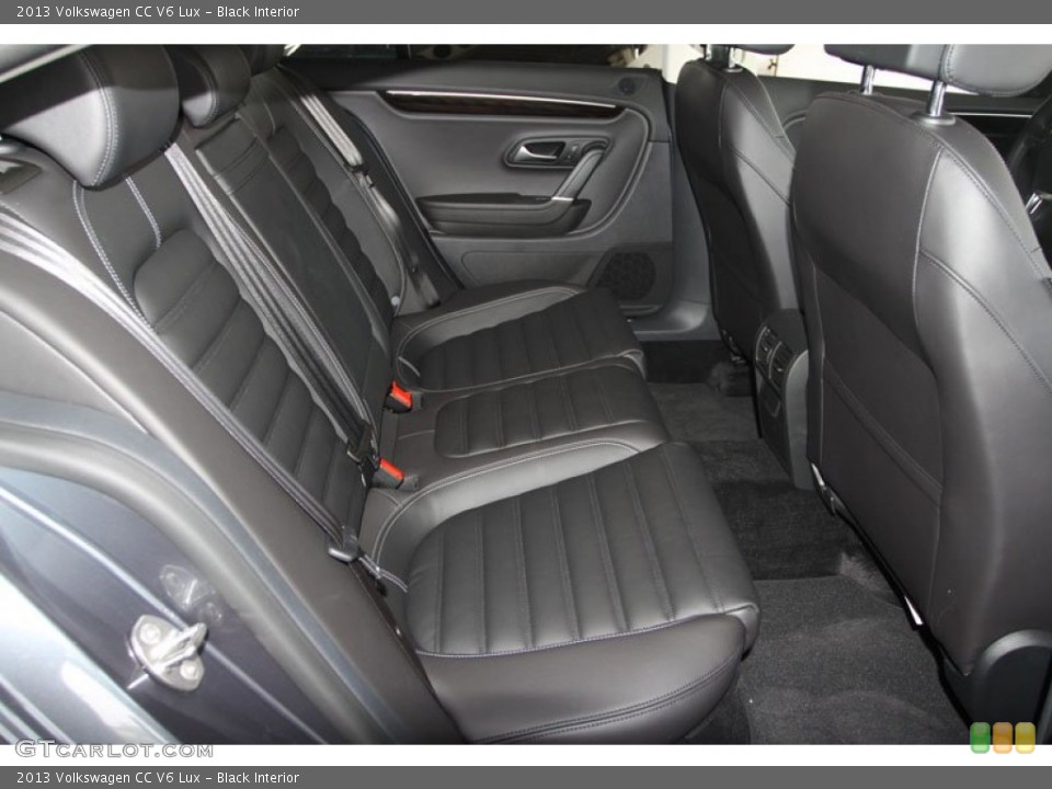Black Interior Rear Seat for the 2013 Volkswagen CC V6 Lux #66568995