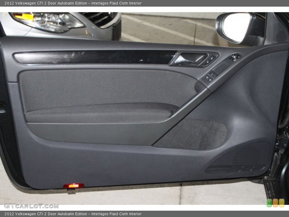 Interlagos Plaid Cloth Interior Door Panel for the 2012 Volkswagen GTI 2 Door Autobahn Edition #66569343