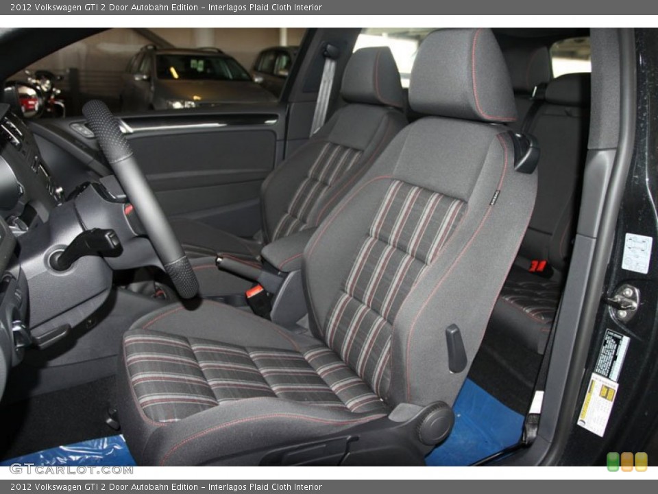 Interlagos Plaid Cloth Interior Front Seat for the 2012 Volkswagen GTI 2 Door Autobahn Edition #66569359