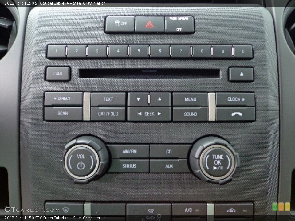Steel Gray Interior Controls for the 2012 Ford F150 STX SuperCab 4x4 #66570132