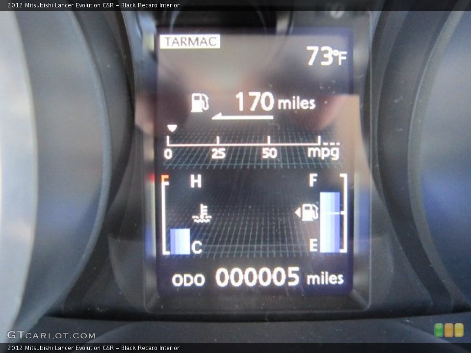 Black Recaro Interior Gauges for the 2012 Mitsubishi Lancer Evolution GSR #66571062