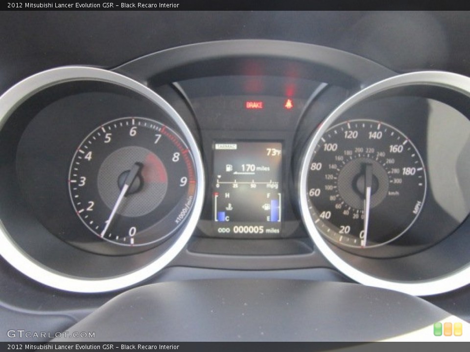 Black Recaro Interior Gauges for the 2012 Mitsubishi Lancer Evolution GSR #66571071