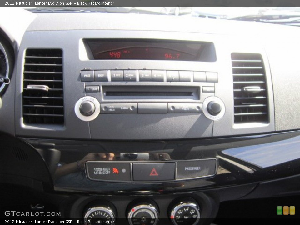 Black Recaro Interior Audio System for the 2012 Mitsubishi Lancer Evolution GSR #66571106