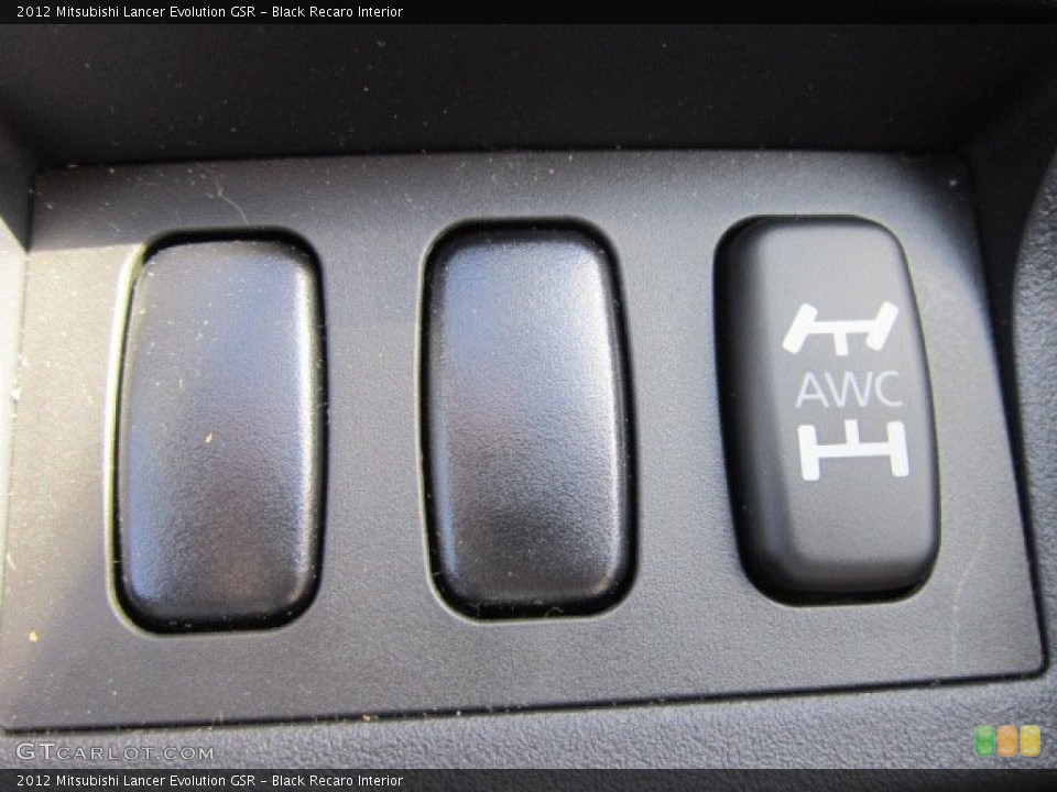 Black Recaro Interior Controls for the 2012 Mitsubishi Lancer Evolution GSR #66571132