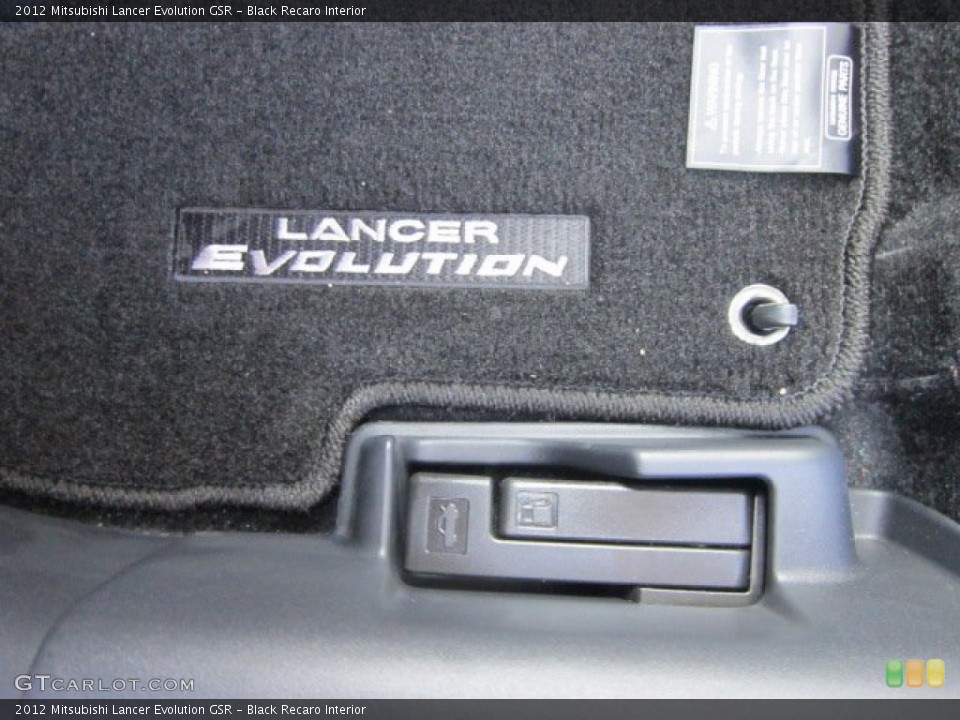 Black Recaro Interior Controls for the 2012 Mitsubishi Lancer Evolution GSR #66571149