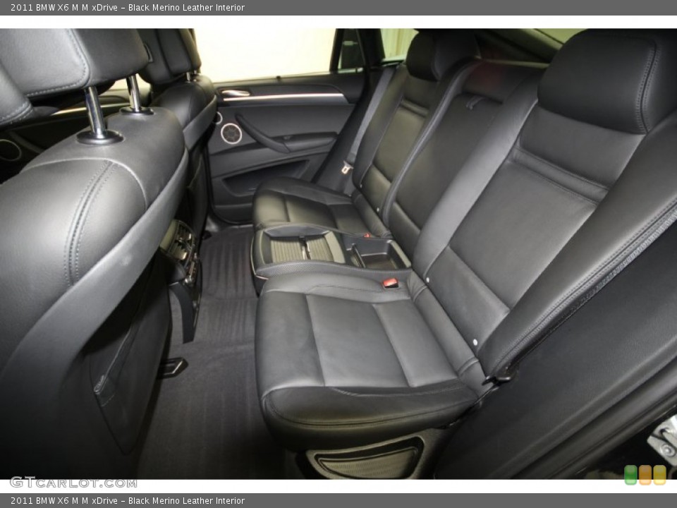 Black Merino Leather Interior Rear Seat for the 2011 BMW X6 M M xDrive #66571719
