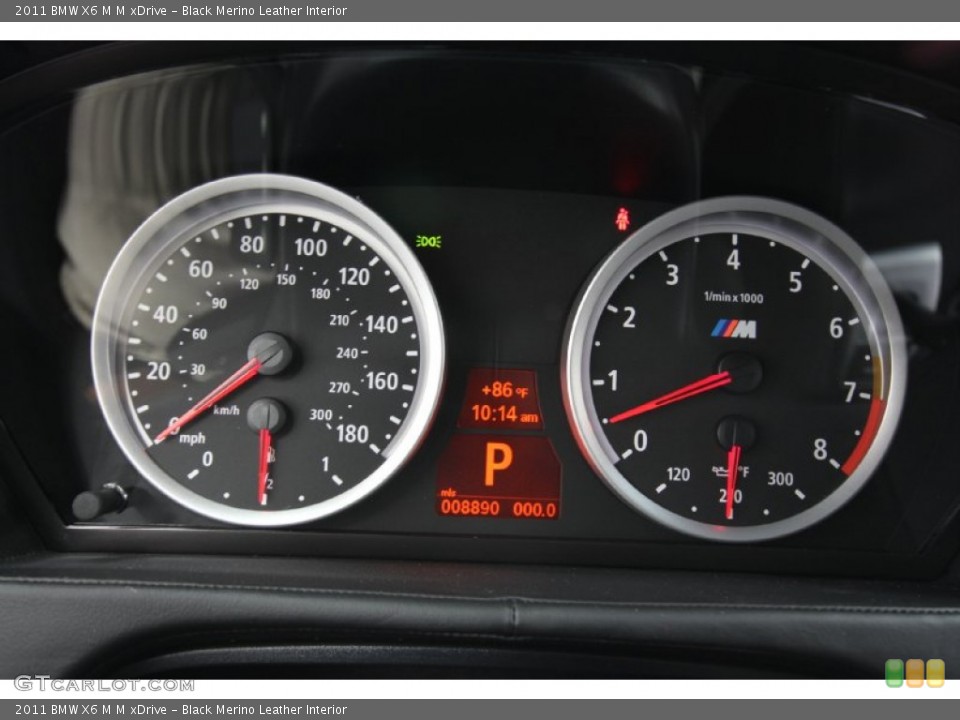 Black Merino Leather Interior Gauges for the 2011 BMW X6 M M xDrive #66572022