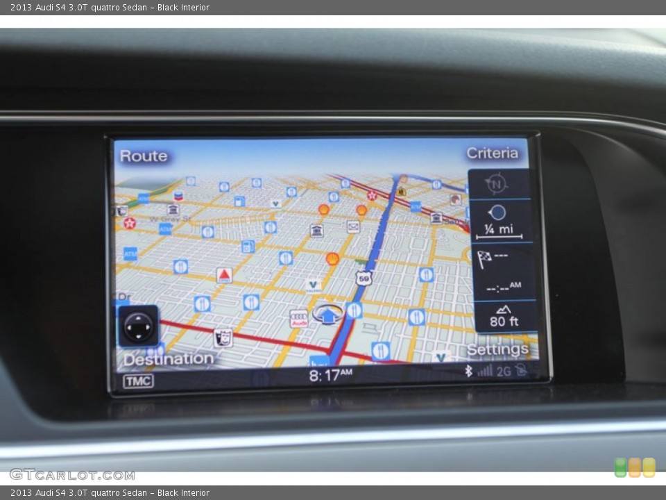 Black Interior Navigation for the 2013 Audi S4 3.0T quattro Sedan #66572666