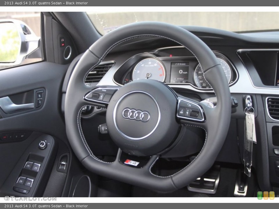 Black Interior Steering Wheel for the 2013 Audi S4 3.0T quattro Sedan #66572892