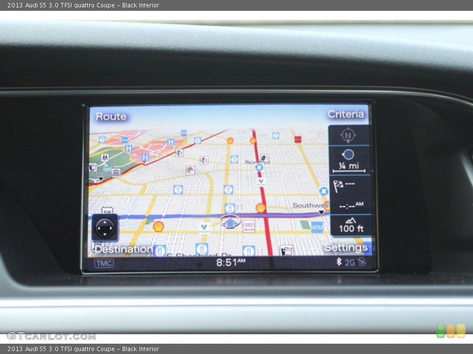 Black Interior Navigation for the 2013 Audi S5 3.0 TFSI quattro Coupe #66573672