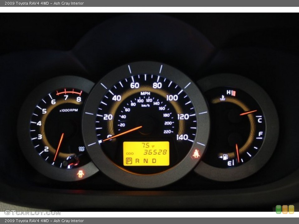 Ash Gray Interior Gauges for the 2009 Toyota RAV4 4WD #66574797