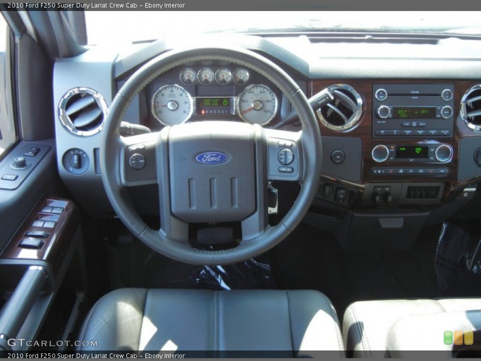 Ebony Interior Steering Wheel for the 2010 Ford F250 Super Duty Lariat Crew Cab #66575677