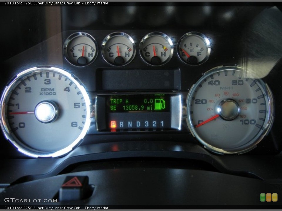 Ebony Interior Gauges for the 2010 Ford F250 Super Duty Lariat Crew Cab #66575688