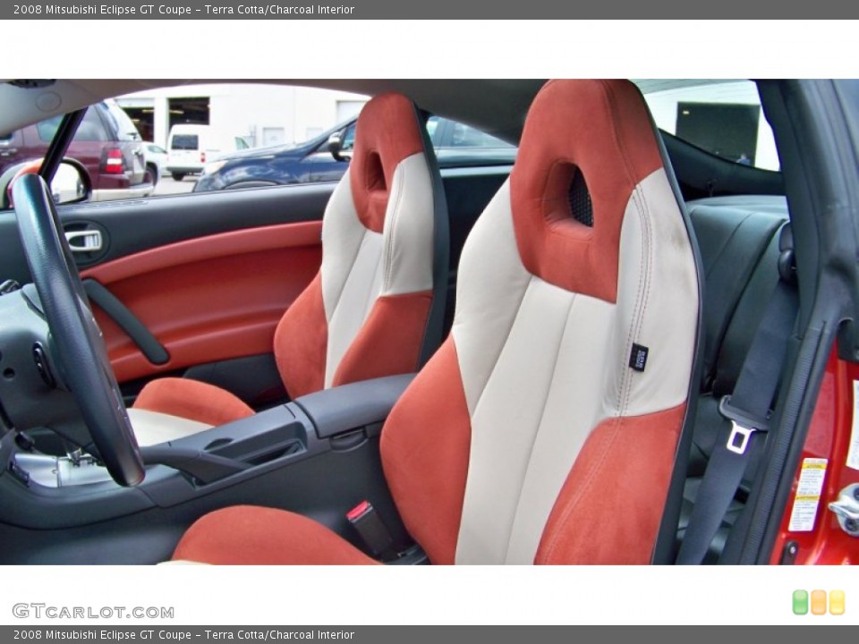 Terra Cotta/Charcoal Interior Front Seat for the 2008 Mitsubishi Eclipse GT Coupe #66576318