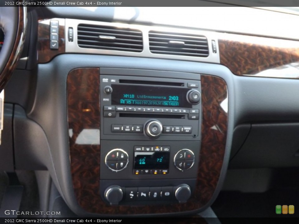 Ebony Interior Controls for the 2012 GMC Sierra 2500HD Denali Crew Cab 4x4 #66578536