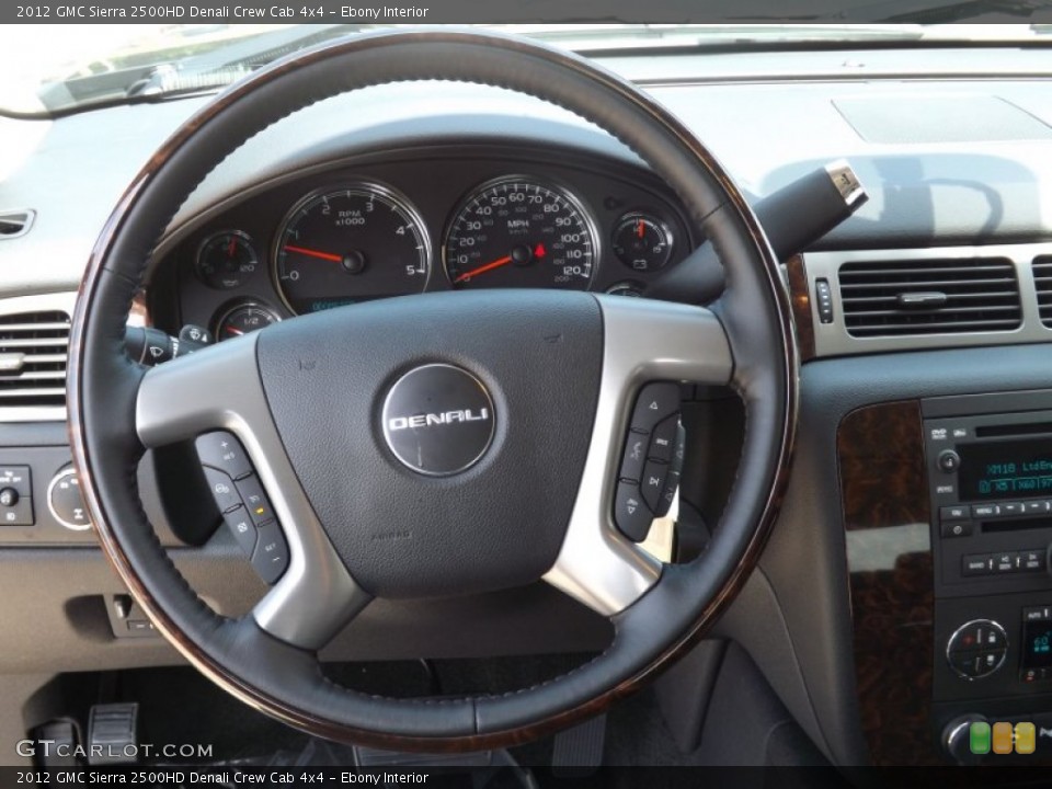 Ebony Interior Steering Wheel for the 2012 GMC Sierra 2500HD Denali Crew Cab 4x4 #66578545