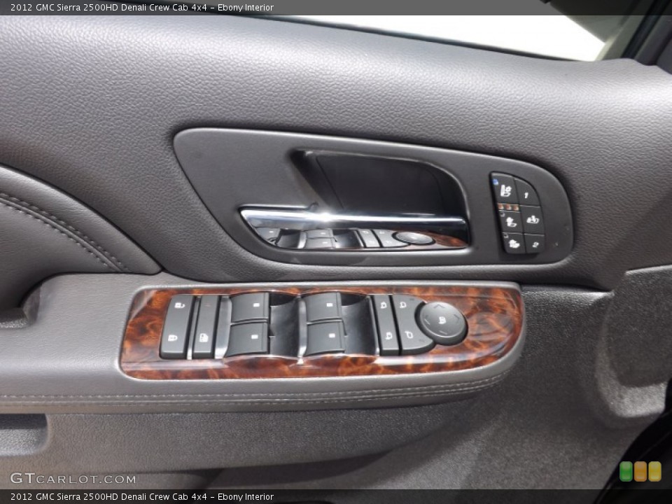 Ebony Interior Controls for the 2012 GMC Sierra 2500HD Denali Crew Cab 4x4 #66578619