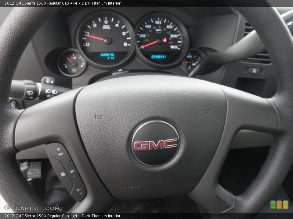 Dark Titanium Interior Steering Wheel for the 2012 GMC Sierra 1500 Regular Cab 4x4 #66578644