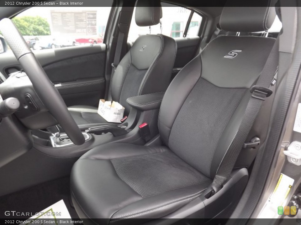 Black Interior Front Seat for the 2012 Chrysler 200 S Sedan #66583458