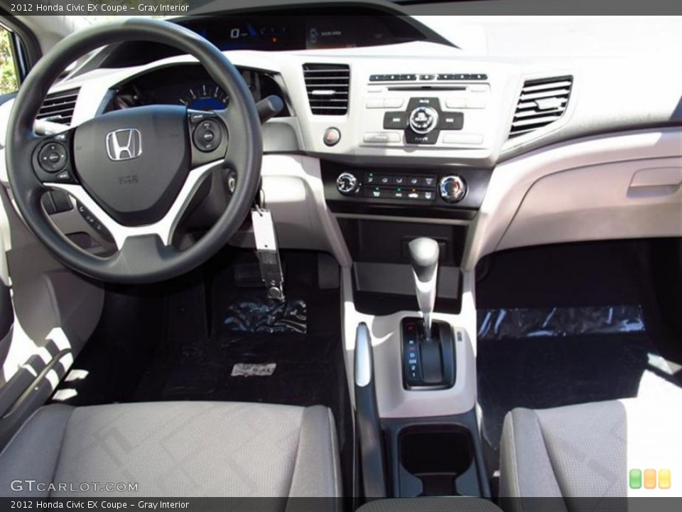 Gray Interior Dashboard for the 2012 Honda Civic EX Coupe #66588234