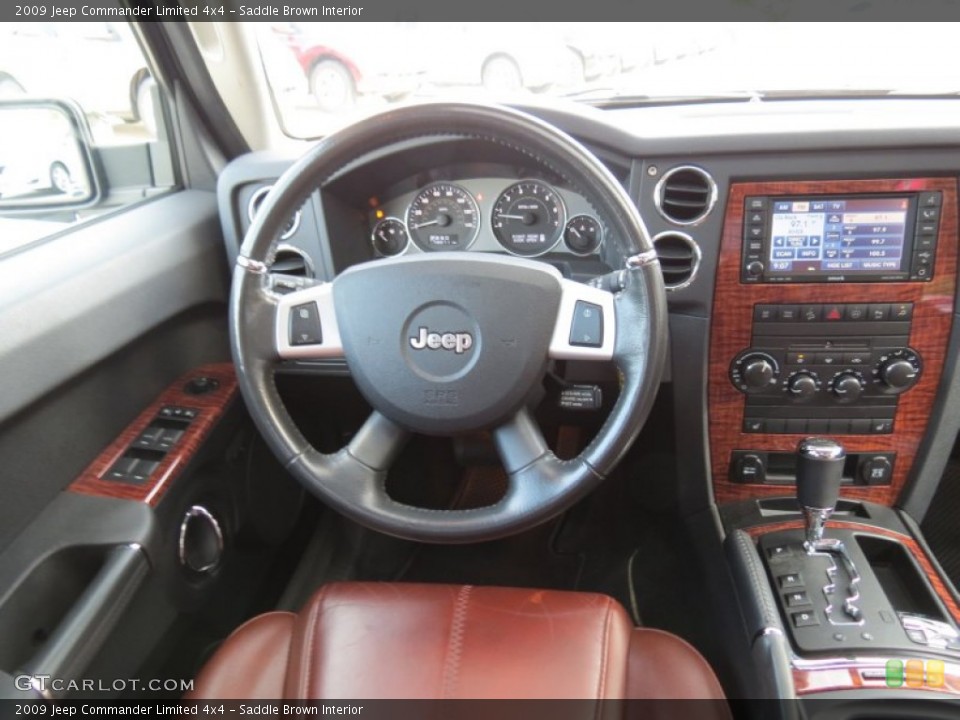 Saddle Brown Interior Dashboard for the 2009 Jeep Commander Limited 4x4 #66588645
