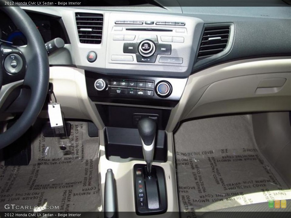 Beige Interior Controls for the 2012 Honda Civic LX Sedan #66589200