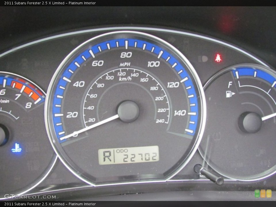 Platinum Interior Gauges for the 2011 Subaru Forester 2.5 X Limited #66592796