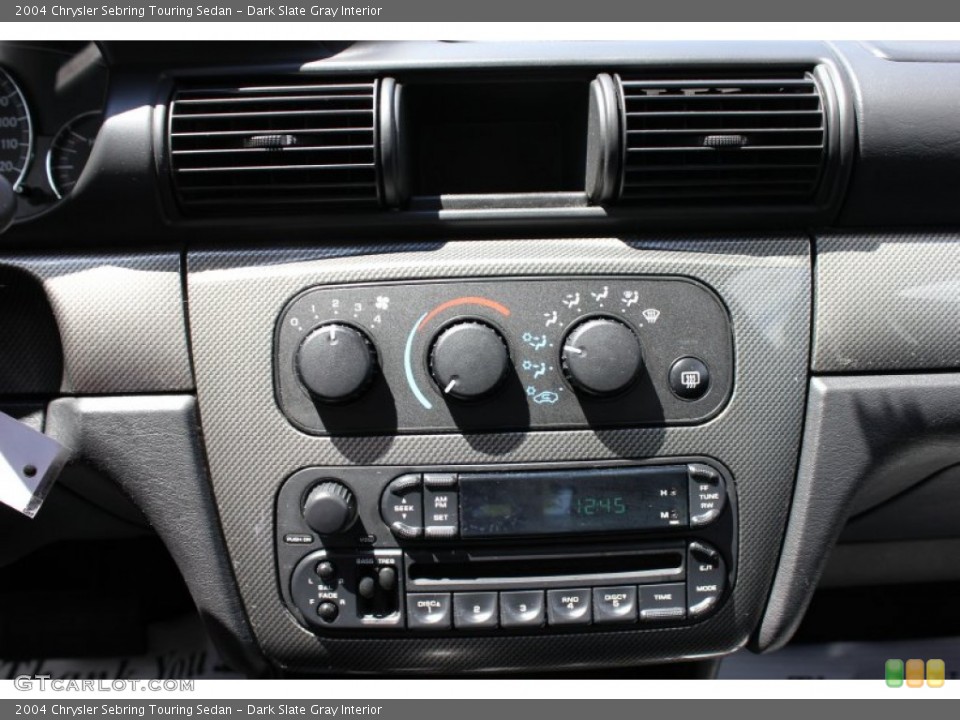 Dark Slate Gray Interior Controls for the 2004 Chrysler Sebring Touring Sedan #66594139
