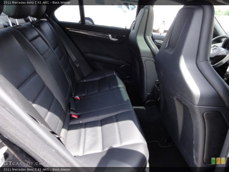 Black Interior Rear Seat for the 2011 Mercedes-Benz C 63 AMG #66597184