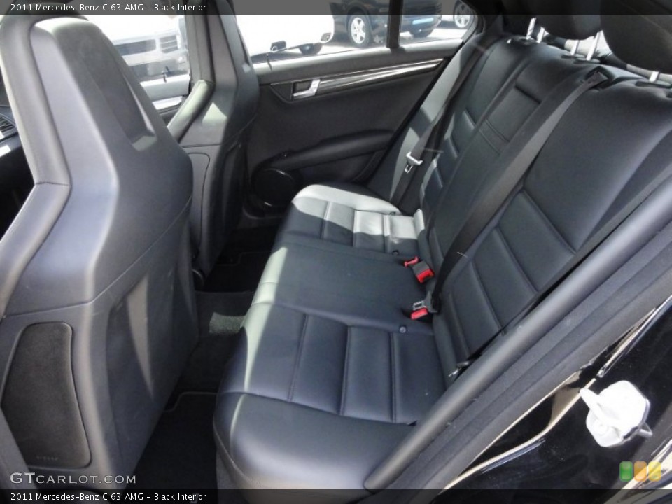 Black Interior Rear Seat for the 2011 Mercedes-Benz C 63 AMG #66597202