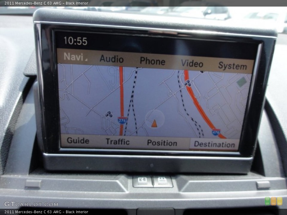Black Interior Navigation for the 2011 Mercedes-Benz C 63 AMG #66597358